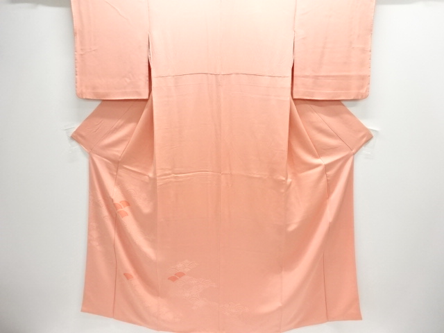 JAPANESE KIMONO / TSUKESAGE IROMUJI / WOVEN FLOWER SEIGAIHA